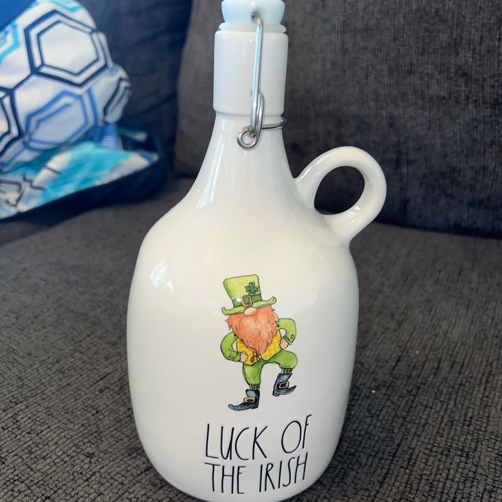 Rae Dunn “luck of the Irish” canteen decor